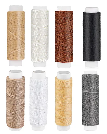 Ftyiwu Waxed Thread 32 Yards (Black)  Leather Sewing Waxed Thread with Hand Sewing Needles  Leather Sewing Thread Set for Home Upholstery Carpet Leather Canvas Repair and Sewing - Waxed Thread