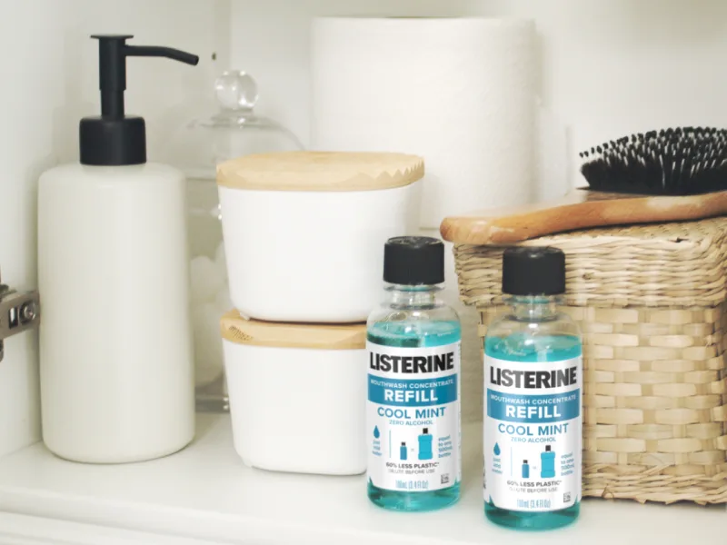 Listerine Zero Alcohol Mouthwash Concentrate Starter Kit  1 x 500 mL & 2 x 100 mL - product information 4
