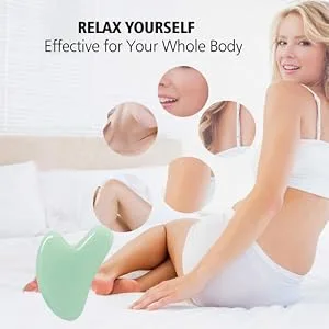 Ditind Gua Sha  Jade Gua sha Facial Tools  Guasha Tool for Face  Natural Jade Gua Sha Massage Tool  Scraping and SPA Acupuncture Therapy to Lift  Decrease Puffiness and Tighten. - jade roller gua sha set gua sha jade gua sha oil rose quartz gua sha face oil for gua sha