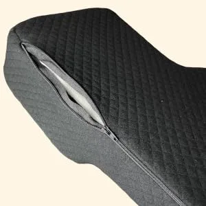 XOLLOZ Pillow For Eyelash Extensions - Curved Memory Foam Lash Bed Pillow With Neck And Back Support  Perfect Pillow For Eyelash Extensions  Two Pockets For Tools On The Sides Of Pillow - Black - neck back support black eyelash pullow lash pillow pillow extensions pillow eyelashes lash pillows,