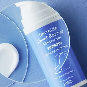 PURITO Dermide Relief Barrier Moisturizer 100ml / 3.38 fl. oz. vegan and cruelty free  relieving moisturizer  soothing  calming  safe ingredients  protective barrier - purito