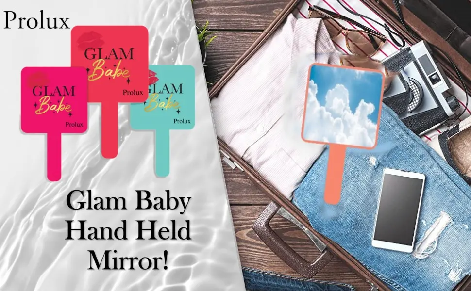 Prolux Glam Babe Hand Held Mirror  Salmon - product information 1