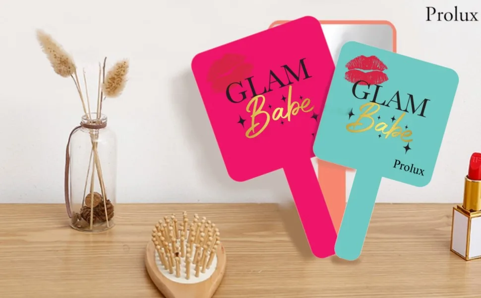 Prolux Glam Babe Hand Held Mirror  Salmon - product information 7