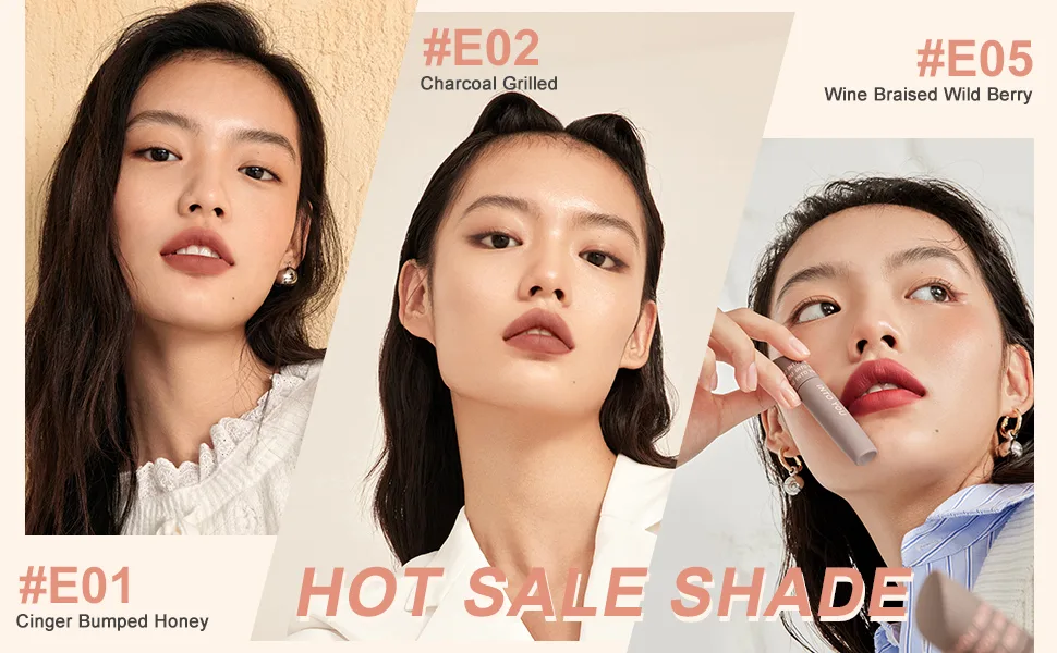 INTO YOU Matte Velvet Lipstick Smooth Lightweight Non-Stick Lip Gloss Liquid Lip Mud Lip Clay Lip Tint E06 - product information 3