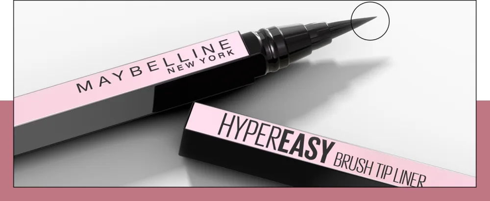 Maybelline Hyper Easy Liquid Pen No-Skip Waterproof Eyeliner  Satin Finish  Pitch Brown - hyper easy, longwear, long lasting, eyeliner, eyes, for the eyes, full length, dramatic look, liner