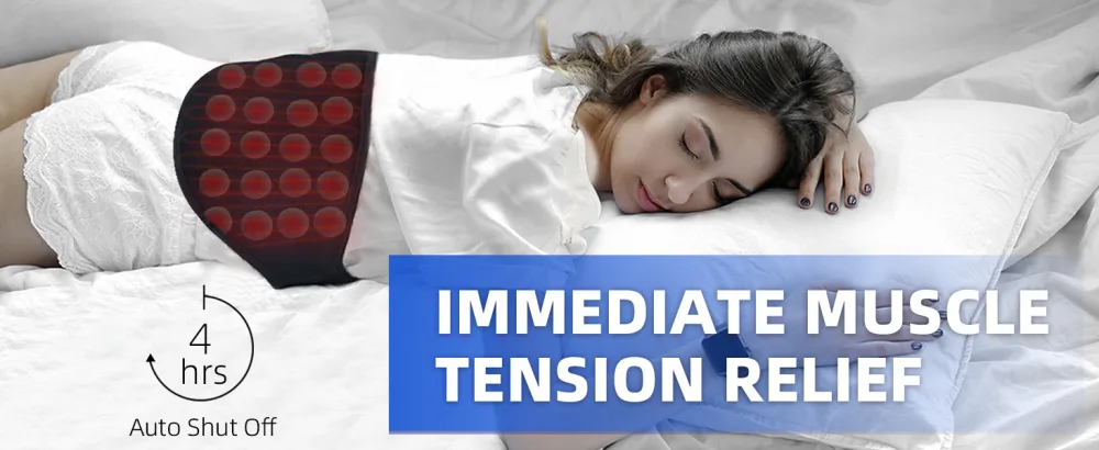 UTK Heating Pad for Lower Back Pain Relief  Far Infrared Heating Pad with Natural Gemstone  Extra Large Heating Belt  55''  Heating Fast  Hot Enough  Auto Shut Off  Smart Controller - product information 12