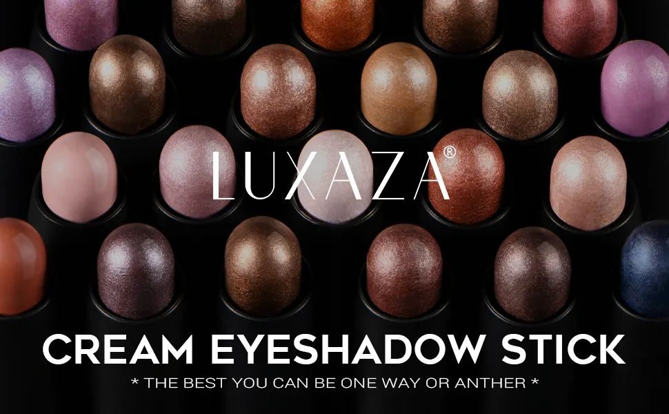 LUXAZA Eye Shadow Stick  Cream Single Makeup with Blending Brush  Eye Brightener Stick  Blush Stick  Eyeliner  Smooth Metallic 75 Ruby Pearl 75 - eyeshadow stick