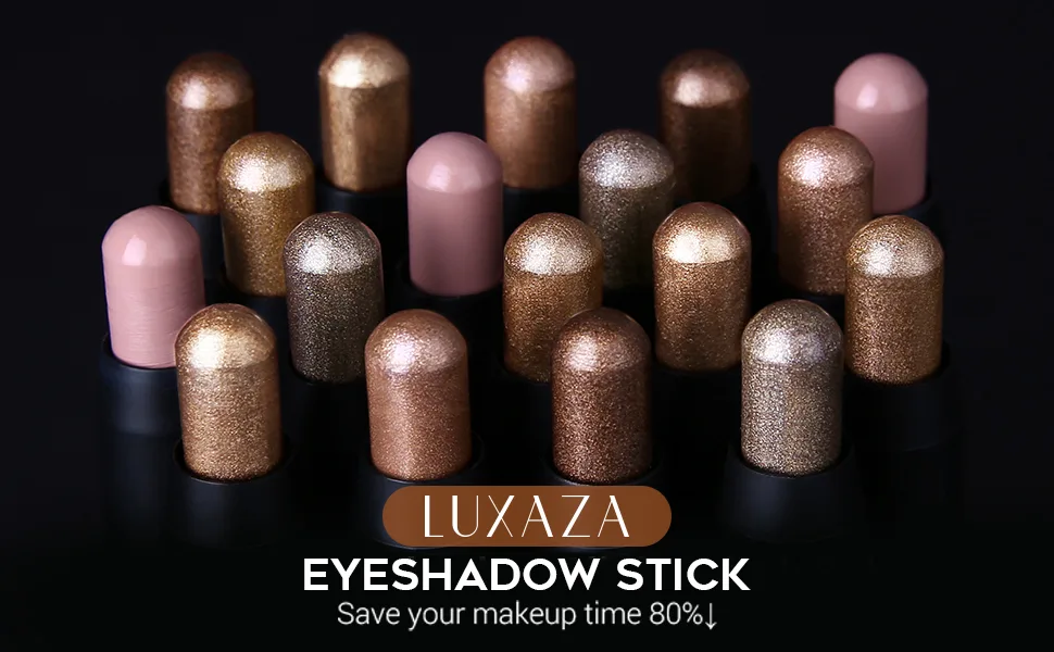 LUXAZA Eye Shadow Stick  Cream Single Makeup with Blending Brush  Eye Brightener Stick  Blush Stick  Eyeliner  Smooth Metallic 75 Ruby Pearl 75 - product information 6