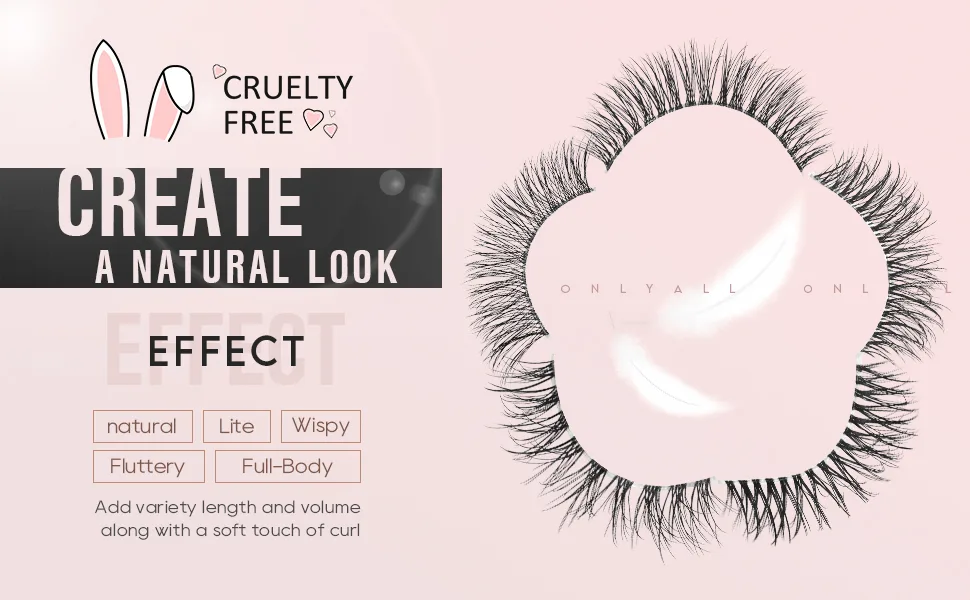 Onlyall Wispy Lashes Mink False Eyelashes Natural Look 3D Mink Lashes Wispies Eyelashes Natural Lashes 14MM False Eye Lashes 5 Pairs B03 B03 (7MM-14MM) - eyelashes natural