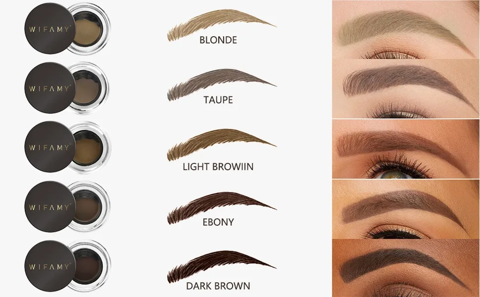 Eyebrow Stamp Stencil Kit  Brow Stamp and Shaping Kit- One Step Brow Stamp Makeup Powder  Reusable Eyebrow Stencils Shape Thicker and Fuller Brows  Waterproof Long Lasting (Light brown) - Brow Trio Eyebrow Kit