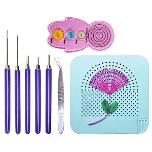 8 Pieces Quilling Kits Paper Quilling Tools Quilling Knitting Board Quilling Needles Quilling Curling Coach Paper Craft DIY Tools Assorted Sizes Rolling Curling Quilling Needle Pen XIWUMOER (Blue) - Package included total 8 pieces.