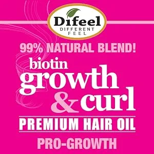 Difeel Growth & Curl Biotin Premium Hair Oil 8 oz. - Growth & Curl 1