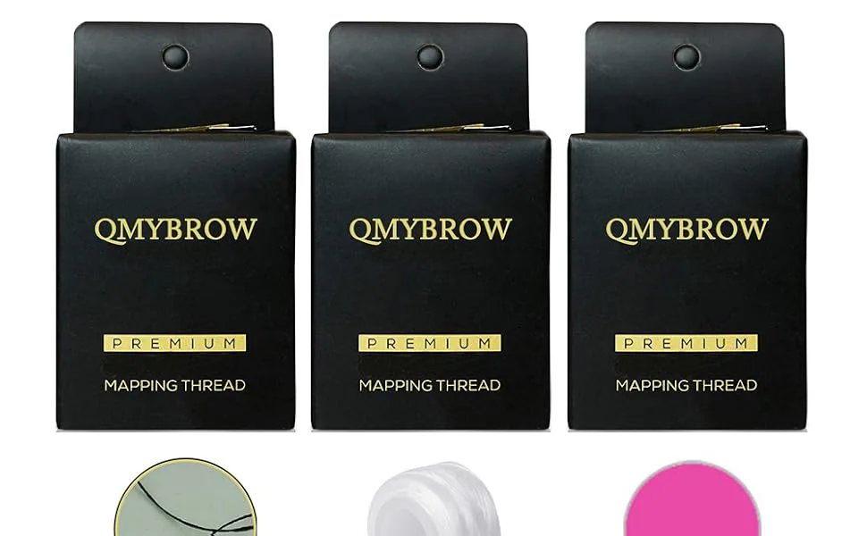 Brow Mapping String Eyebrows PMU Symmetrical Measuring Tool-White Color Outling - Mapping Liner