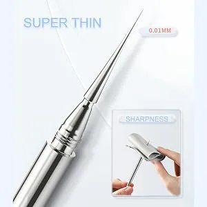Professional Blackhead Remover Titanium Lancet Needle Acne Blackhead Remover Pointed Pimple Extractor Blackhead Removal Tool(Sliver) Silver-1pc - blackhead removal