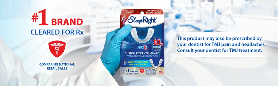 SleepRight Gen 2 Pro-RX Dental Guard (New Version) - SleepRight ProRx - Custom Fit Dental Guard - Teeth Grinding Protection