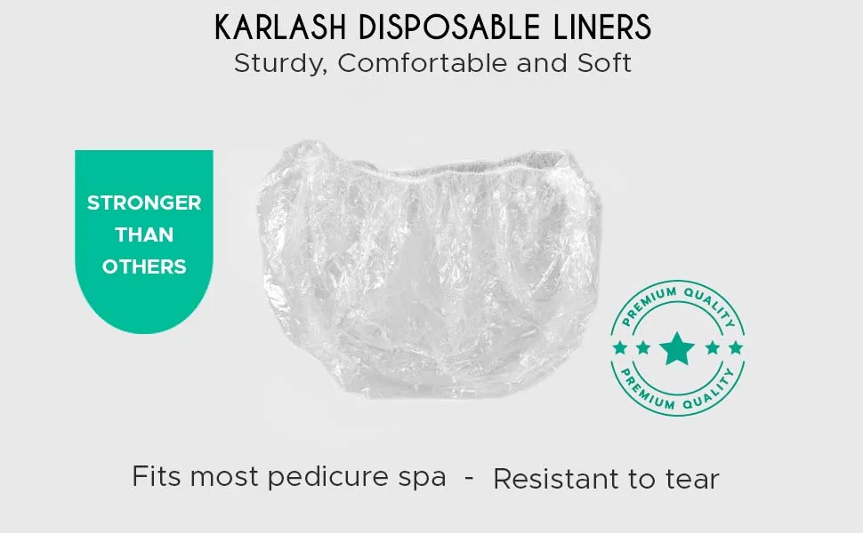PandaSpa by Karlash Ultra Premium Spa Disposable Blue Liners One Size Fits most Pedicure Spa 100pcs - 3423423
