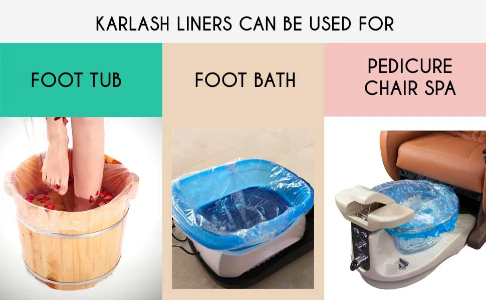 PandaSpa by Karlash Ultra Premium Spa Disposable Blue Liners One Size Fits most Pedicure Spa 100pcs - ERTER