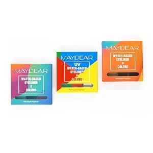 Maydear Water Activated Eyeliner  9 Colors Matte Eyeliner Cream Palette  Color Face and Body Paint Light Color - product information 5