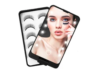 Eyelash Glue Storage Tank  BUCICE Sealed Leak-proof Jar Container for Lash Extension Extension  Grafting Eyelash Supplies Black - LED lash mirror