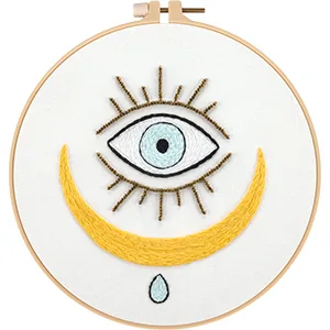 Anidaroel 3 Sets Evil Eye Embroidery Starters Kit for Beginners  Stamped Cross Stitch Kits for Beginners Adults Include Embroidery Cloth  Embroidery Hoops  Threads and Needles - product information 11