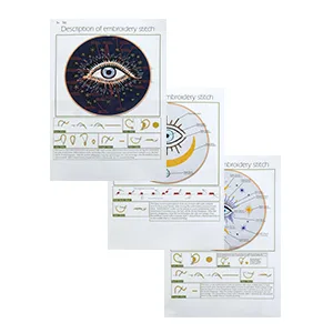 Anidaroel 3 Sets Evil Eye Embroidery Starters Kit for Beginners  Stamped Cross Stitch Kits for Beginners Adults Include Embroidery Cloth  Embroidery Hoops  Threads and Needles - product information 14