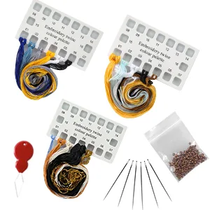 Anidaroel 3 Sets Evil Eye Embroidery Starters Kit for Beginners  Stamped Cross Stitch Kits for Beginners Adults Include Embroidery Cloth  Embroidery Hoops  Threads and Needles - product information 17