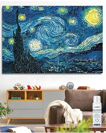 LANBEIDE Updated Diamond Painting Sealer 200ML with Silicone Brush  5D Diamond Painting Glue Sealer Permanent Hold & Shine Effect Conserver for Jigsaw Puzzles (7 OZ) - diamond paintings