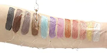 Pakivs 12 Color Liquid Eyeshadow Set  Metallic Shimmer Eye Shadow Long Lasting Waterproof Glitter Eyeshadow High Pigmented Sparkling Eyeshadow Kits - High Pigmented Sparkling Eyeshadow