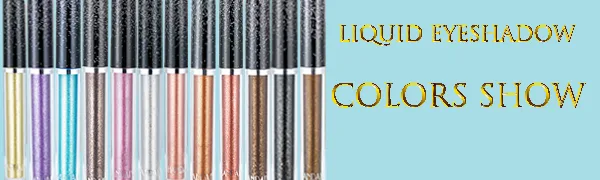 Pakivs 12 Color Liquid Eyeshadow Set  Metallic Shimmer Eye Shadow Long Lasting Waterproof Glitter Eyeshadow High Pigmented Sparkling Eyeshadow Kits - Liquid Eyeshadow Set