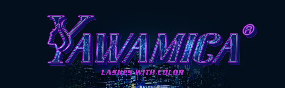 Yawamica Colored Lashes Fluffy Wispy Russian Strip Lashes with Color D Curl False Eyelashes Look like Colored Lash Extensions 8 Pairs (8 Colors) - Yawamica