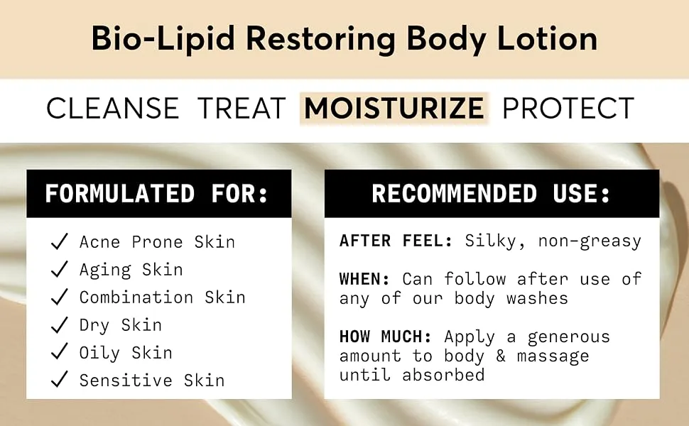 Naturium Bio-Lipid Restoring Moisturizing Body Lotion with Shea Butter  Fragrance Free  14 oz - bio lipid