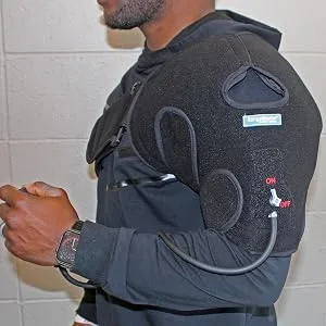 RangeMaster Left/Right Adjustable Shoulder Compression Wrap for Hot/Cold Therapy - Relieve Arm Pain with Immobilizer Support for Tendonitis  Dislocated Joint  and Rotator Cuff Injuries - hot and cold compression wrap, shoulder wrap