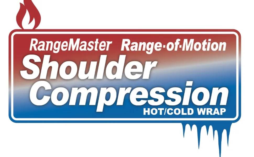 RangeMaster Left/Right Adjustable Shoulder Compression Wrap for Hot/Cold Therapy - Relieve Arm Pain with Immobilizer Support for Tendonitis  Dislocated Joint  and Rotator Cuff Injuries - shoulder wrap compression