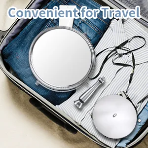 zelaxy 8 Large Makeup Vanity Mirror  Double Sided 1X 10X Magnification Mirror  360 Swivel Round Mirror with Stand and Removable Base  High Definition  Chrome Finish(Silver) Silver-3 - product information 14