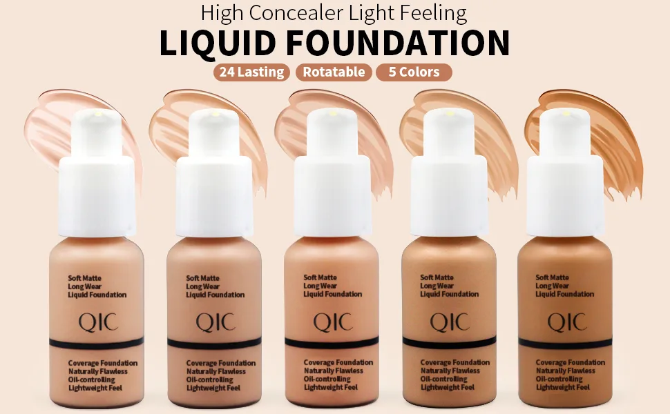 Matte Liquid Foundation  Full Coverage Foundation 30ml Long Lasting Waterproof Oil Control Concealer Foundation Cream Natural Foundation Makeup for Women (102 Nude) - product information 17