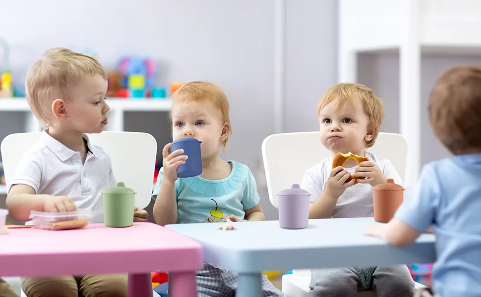 Sippy Cups Leak Proof  5oz Silicone Baby Cup with Soft Spout  Spill Proof Toddler Cup for Babies 12M+ Lilac - leak proof straw cup