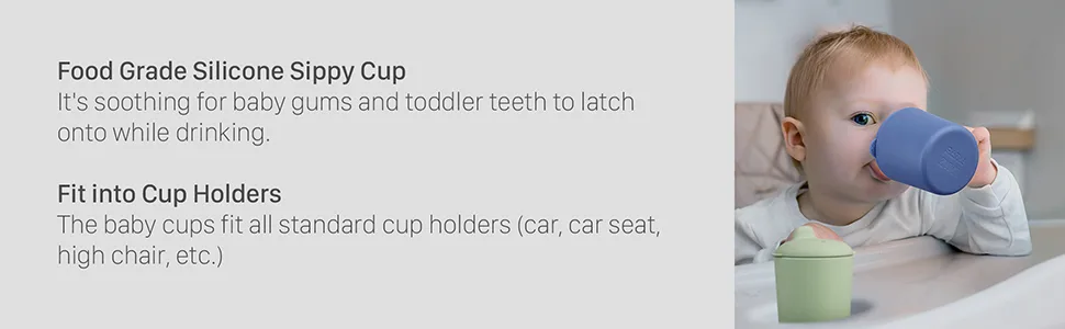 Sippy Cups Leak Proof  5oz Silicone Baby Cup with Soft Spout  Spill Proof Toddler Cup for Babies 12M+ Lilac - sippy cup spill proof