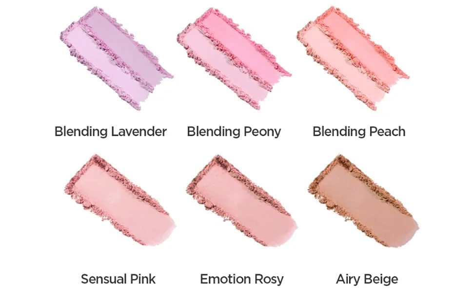  JUNGSAEMMOOL OFFICIAL  Colorpiece Blush Pure-layering (Blending Lavender) - 6 color shade