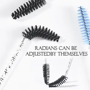 200 Colorful disposable Mascara Wands eyelash brush for eyelash extensions Eyebrow brush and lash extension supplies (Black) - 200jms04
