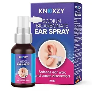 Knoxzy Sodium Bicarbonate Ear Spay  Ear Wax Remover for Clogged Ear Relief and Swimmer s Ear   10ml - Excellent & Efficient Bottling