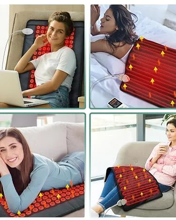 UTK Upgrade Far Infrared Heating Pad for Back  153 Natural Jade Heat Pad Memory Function Controller with Time Temperature Adjustable  21x31  - heating pad with real gemstones