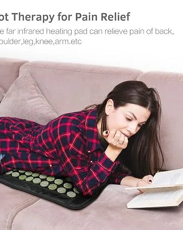 UTK Upgrade Far Infrared Heating Pad for Back  153 Natural Jade Heat Pad Memory Function Controller with Time Temperature Adjustable  21x31  - small heating pad