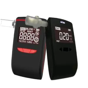 iBACheck Portable Breathalyzer with High Accuracy Semiconductor Sensor  4 Default Units can be Set  Alcohol Detector with fit 2 Different Mouthpieces - 1661