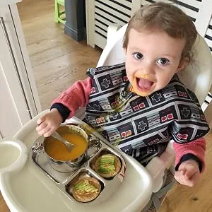 Kiddobloom Children Stainless Steel Divided Plates (2 pc) - Frog Frog Plates - Kiddobloom stainless steel plates