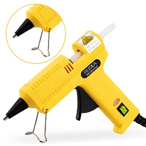 REIDEA Mini Hot Glue Gun Fast Heating with Support Kickstand for DIY  Arts & Crafts Projects  Home Repairs  Card  Plastic  Wood  Glass  Fabric  Yellow - REIDEA