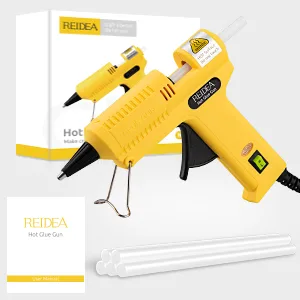 REIDEA Mini Hot Glue Gun Fast Heating with Support Kickstand for DIY  Arts & Crafts Projects  Home Repairs  Card  Plastic  Wood  Glass  Fabric  Yellow - REIDEA