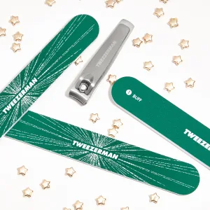Tweezerman Emerald Shimmer Micro Mini Slant & Point Tweezer Set - image