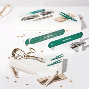 Tweezerman Emerald Shimmer Micro Mini Slant & Point Tweezer Set - image