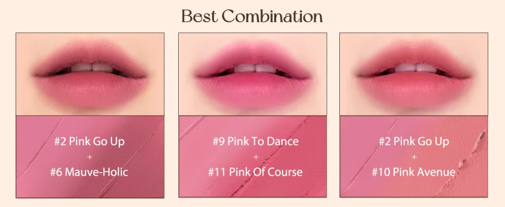 Peripera Ink Mood Matte Lipstick  Lightweight  Matte  Smooth  Hydrating  Lasting Color Payoff (09 PINK TO DANCE) - combination