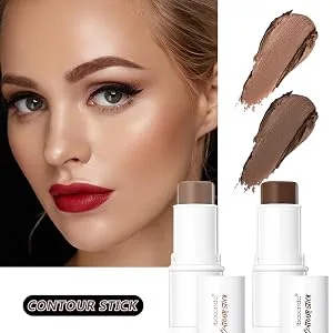 Ibcccndc Professional Facial Makeup Sticks Kit Cream Contour Stick Blushes Sticks Moisturize Highlighter Bronze Pen Lip Balm Stick Gifts (B) - Contour Stick